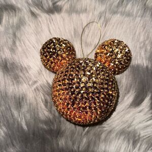 Disney Mickey Mouse gold  rhinestone ornaments